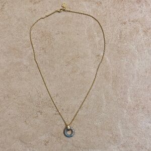 Kendra Scott Gold Necklace with Blue Pendant